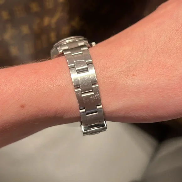 🩷Authentic Rolex Oyster Perpetual Women Watch Stainless Steel Silver Pink Black - Picture 6 of 16